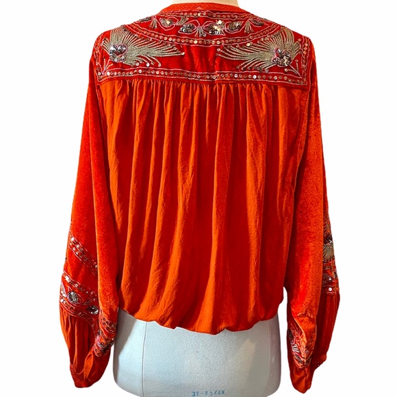 FREE PEOPLE Hearts Aflame Embellished Top NWOT - Picture 5 of 10